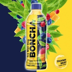6 chai trà mật ong Boncha vị tắc/ vị việt quất 450ml