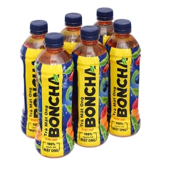 6 chai trà mật ong Boncha vị tắc/ vị việt quất 450ml