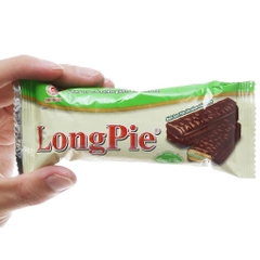 Bánh longpie Hải Hà kem marshmallow phủ socola hương cốm gói 216g