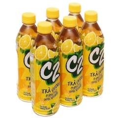 6 chai trà xanh C2 hương chanh/ Hương Đào 455ml