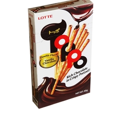 Bánh que Lotte Toppo hương vani nhân socola hộp 40g