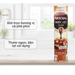 Hộp 5 gói nước cốt cà phê sữa NesCafé 75ml, cà phê đen NesCafé 75ml.