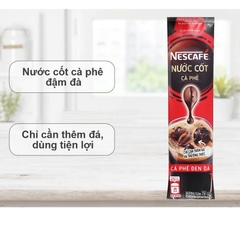 Hộp 5 gói nước cốt cà phê sữa NesCafé 75ml, cà phê đen NesCafé 75ml.
