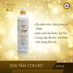 Sữa Tắm Con Bò Hawon Cấp Ẩm, Dưỡng Trắng 500ml
