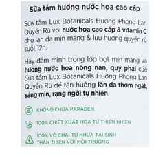 Sữa Tắm Hương Nước Hoa Lux Botanicals Phong Lan Quyến Rũ 562ml