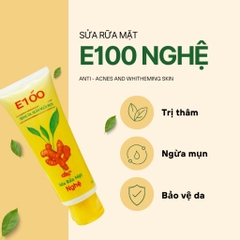 Sữa Rửa Mặt E100 Nghệ Sạch Mụn 100g