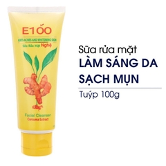 Sữa Rửa Mặt E100 Nghệ Sạch Mụn 100g