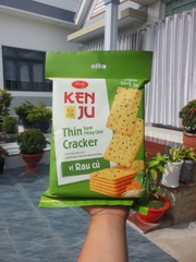 Bánh Kenju Thin Cracker Mỏng Giòn 192g – Bổ Sung Chất Xơ Dinh Dưỡng, Vị 10 Loại Rau Củ Thích Hợp Ăn Vặt Hàng Ngày