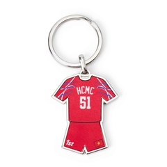 Metal Football Jersey Keychain – HCMC FC 2025 Jersey