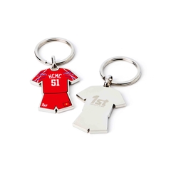 Metal Football Jersey Keychain – HCMC FC 2025 Jersey