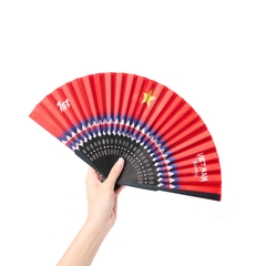 Vietnam Fabric Hand Fan - Vietnam 1995