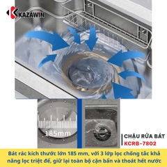 Chậu Rửa Bát 1 Hố Bóng Mờ KCRB 7802