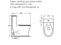 Bồn Cầu Một Khối KAZAWIN KBC 8865