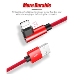 Dây sạc nhanh cho iphone hình chữ L dây dù Rockspace - Hàng chính hãng bảo hành 12 tháng 1 đổi 1