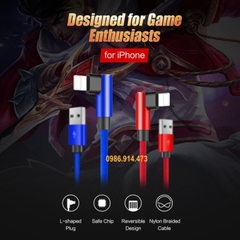 Dây sạc nhanh cho iphone hình chữ L dây dù Rockspace - Hàng chính hãng bảo hành 12 tháng 1 đổi 1