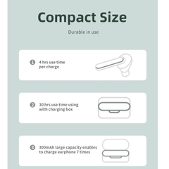 Tai nghe không dây đơn Mono TWS Rockspace EB72 Earphone Hàng chính hãng có BH