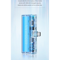 Pin sạc dự phòng Rockspace P81 5000mAh tích hợp chân cắm typeC sạc nhanh PD QC 20W - Hàng chính hãng bảo hành 12 tháng