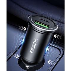 Tẩu sạc xe hơi Rockspace H13 cổng kép A + C PD 20W , nhỏ gọn sạc không nóng máy hàng chính hãng có bảo hành 12 tháng