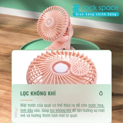 Quạt mini tích điện để bàn cầm tay Rockspace quạt kẹp bàn dùng liên tục đến 3h bảo hành 12 tháng