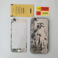 Kính cường lực full màn 3D WK hoa văn, độ cứng 9H dành cho iphone 6,iphone6s,iphone 7,iphone8 tặng kèm ốp chống sốc