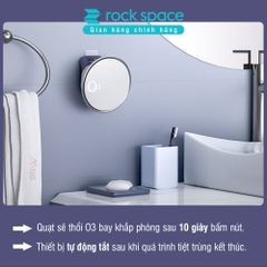 Máy tạo Ozone diệt khuẩn, khử mùi Rockspace O3 dùng trên xe hơi, phòng tắm, tủ quần áo, 2 màu xanh, bạc Hàng chính hãng