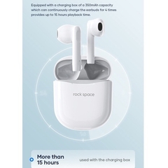 Tai nghe Bluetooth không dây Rockspace EB200 true wireless, có mic, chơi game, nghe nhạc - Hàng chính hãng có bảo hành