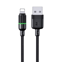 Dây Cáp Sạc iPhone chính hãng Rockspace R10 sạc nhanh tự ngắt khi đầy pin dây dù có đèn led báo sạc Bảo hành 1 năm