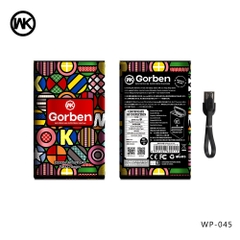 Pin sạc dự phòng chính hãng WK Gorben 10,000 mAh nhôm nguyên khối cho iphone samsung bảo hành năm