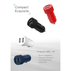 Tẩu sạc trên xe hơi Rockspace Sitor 2 cổng USB