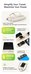 Pin sạc dự phòng tích hợp dây sạc Rockspace P95 sạc nhanh 22.5w 10000mAh hàng chính hãng có BH