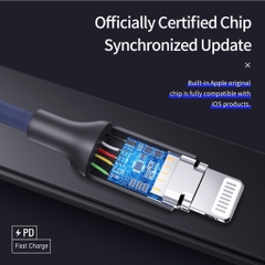 Dây cáp MFI sạc nhanh iphone Rockspace A1 dây dù chuẩn PD typeC to lightning bảo hành 12 tháng