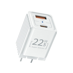 Củ Sạc Nhanh iPhone Rockspace T66 mini,2 cổng USB-TypeC chuẩn PD 22.5W,ổn định,không nóng máy,hàng