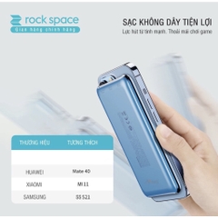 Pin sạc dự phòng không dây Rockspace P88 sạc nhanh PD 20W dung lượng 10000mAh, sạc nhanh cho ip12, ip13 Hàng chính hãng