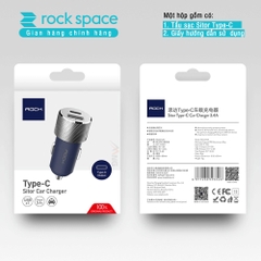 Tẩu sạc 2 cổng sạc nhanh trên xe hơi Rockspace Sitor typeC
