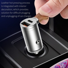 Tẩu sạc Mini trên xe hơi Rockspace hỗ trợ sạc nhanh chuẩn PD, QC 3.0