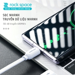Dây cáp sạc iPhone Rockspace S5 sạc nhanh không nóng máy bảo hành 1 năm 1 đổi 1