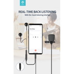 Micro Thu âm Live stream có dây cho iPhone, Samsung, Oppo DEVIA smart series hàng chính hãng bảo hành 12 tháng