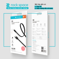 Dây cáp sạc iPhone Rockspace S5 sạc nhanh không nóng máy bảo hành 1 năm 1 đổi 1