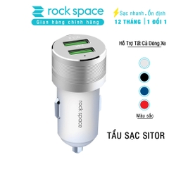 Tẩu sạc trên xe hơi Rockspace Sitor 2 cổng USB