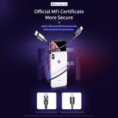 Dây cáp MFI sạc nhanh iphone Rockspace A1 dây dù chuẩn PD typeC to lightning bảo hành 12 tháng