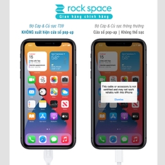Bộ củ cáp sạc nhanh TypeC Rockspace T39 sạc nhanh không nóng máy màu trắng bảo hành 12 tháng