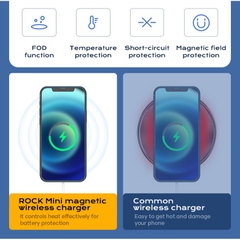 Đế sạc không dây Magsafe sạc nhanh 15w Rockspace W33 dùng cho iphone android hàng chính hãng có bảo hành