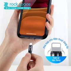 Dây Cáp Sạc Chính Hãng ba đầu Rockspace G15 Lightning, Micro, TypeC  dây dù, sạc 3 thiết bị cùng lúc BH 1 năm