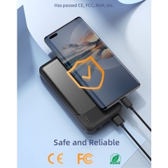 Pin sạc dự phòng rockspacde P200 20000mAh sạc cho mọi dòng điện thoại - Hàng chính hãng bảo hành 12 tháng