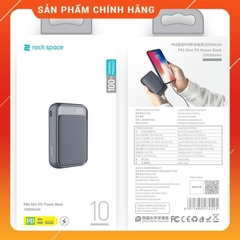 Pin dự phòng cao cấp Rockspace mini P65 10.000 mAh hỗ trợ sạc nhanh chuẩn PD