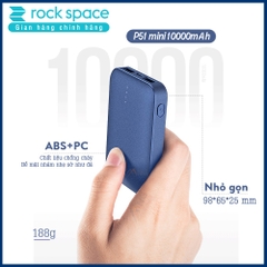 Pin sạc dự phòng mini chính hãng Rockspace P51 dung lượng thực 10.000 mAh