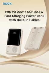 Pin sạc dự phòng tích hợp dây sạc Rockspace P95 sạc nhanh 22.5w 10000mAh hàng chính hãng có BH