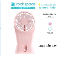 Quạt mini tích điện để bàn cầm tay Rockspace quạt kẹp bàn dùng liên tục đến 3h bảo hành 12 tháng