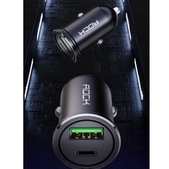 Tẩu sạc xe hơi Rockspace H13 cổng kép A + C PD 20W , nhỏ gọn sạc không nóng máy hàng chính hãng có bảo hành 12 tháng