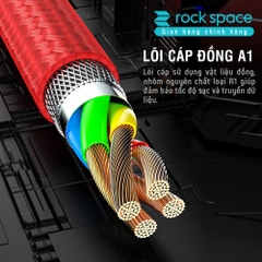 Dây Sạc nhanh IP Rockspace R2 chuẩn sạc nhanh dây dù dài 1m siêu bền-Hàng bảo hành 12 tháng